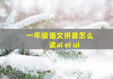 一年级语文拼音怎么读ai ei ui